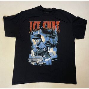 Ice Cube Album Graphic T-shirt Men XL Black Rap Music Short Sleeve